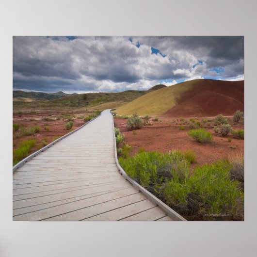 USA, Oregon, Mitchell, Pathway unter Painted Poster (Vorne)