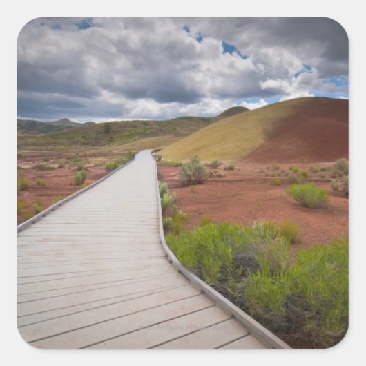 USA, Oregon, Mitchell, Pathway unter Painted Quadratischer Aufkleber (Vorderseite)