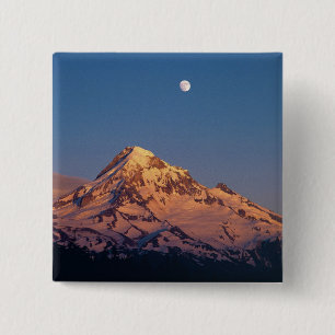 USA, Oregon, Mt Hood. Sonnenuntergang schafft alpi Button