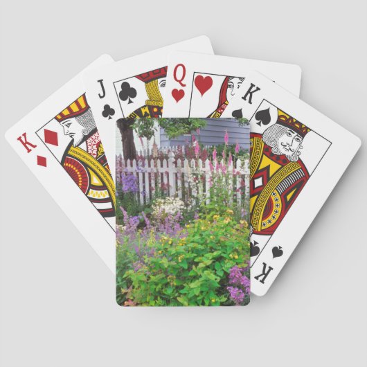 USA, Oregon, Portland. Explosion der Springtime Spielkarten (Rückseite)
