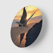 USA, Oregon. Rock Formation At Sunset Runde Wanduhr (Winkel)