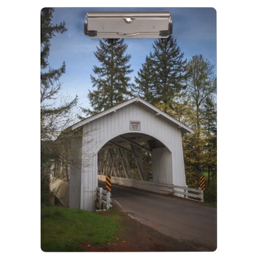 USA, Oregon, Scio, Hannah Bridge 2 Klemmbrett (Vorderseite)