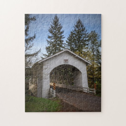 USA, Oregon, Scio, Hannah Bridge 2 Puzzle (Vertikal)
