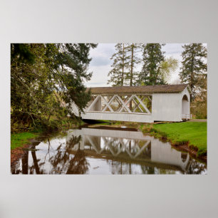 USA, Oregon, Scio, Hannah Bridge Poster