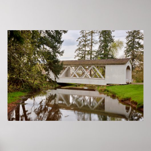 USA, Oregon, Scio, Hannah Bridge Poster (Vorne)