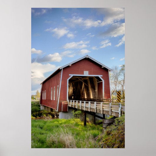 USA, Oregon, Scio, Shimanek Bridge Poster (Vorne)