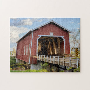 USA, Oregon, Scio, Shimanek-Brücke Puzzle