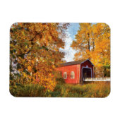 USA, Oregon Shimanek bedeckte Brücke am Morgen Magnet (Horizontal)