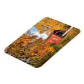 USA, Oregon Shimanek bedeckte Brücke am Morgen Magnet (Linke Seite)