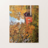 USA, Oregon. Shimanek bedeckte Brücke am Morgen Puzzle (Vertikal)