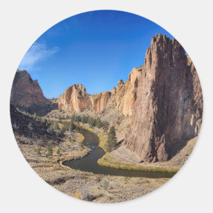 USA, Oregon, Smith Rock State Park Runder Aufkleber