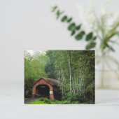 USA, Oregon Überdachte Brücke über die Nordgabel Postkarte (Stehend Vorderseite)