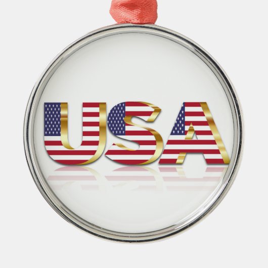 USA ORNAMENT AUS METALL (Vorne)