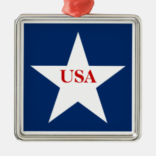 USA ORNAMENT AUS METALL