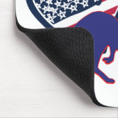 USA - Österreich-Liebe-mit-Tieren Mousepad (Ecke)