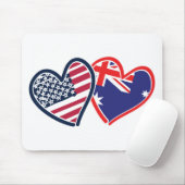 USA - Österreich-Liebe Mousepad (Mit Mouse)