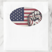 USA OVALER AUFKLEBER (Tasche)