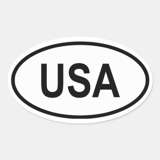 USA OVALER AUFKLEBER (Vorderseite)