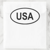 USA OVALER AUFKLEBER (Tasche)