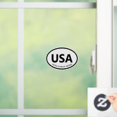 USA - ovaler Ländercode oder Staat-Abkürzungswagen Fensteraufkleber (Zuhause)