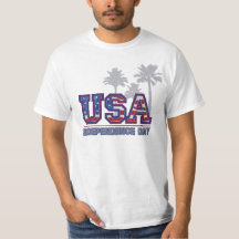 USA Palm Independence Day Männer-T - Shirt