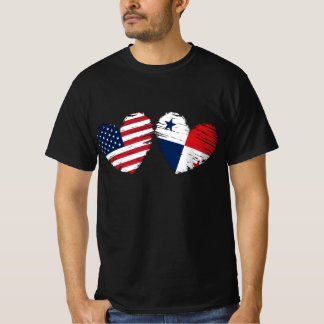 USA Panama Heart Panamanian Amerikaner T-Shirt