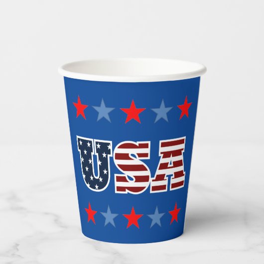 USA Paper Cup Pappbecher (Rückseite)
