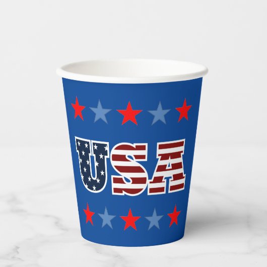 USA Paper Cup Pappbecher (Vorderseite)