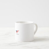 USA-Papierflugzeug-Flagge Espressotasse (Vorderseite Rechts)