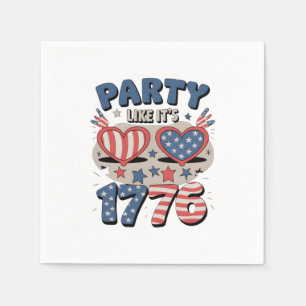 USA Party Like It's 1776, America, Independence Da Serviette