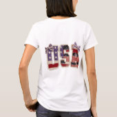 USA Patchwork-Hemd PNG, Retro 4. Juli T-Shirt (Rückseite)