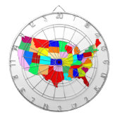 USA Patchwork-Karte Dartscheibe (vorne)