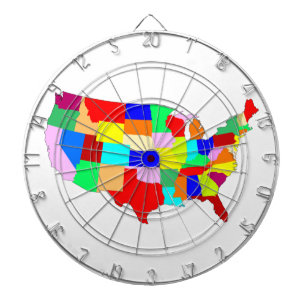 USA Patchwork-Karte Dartscheibe