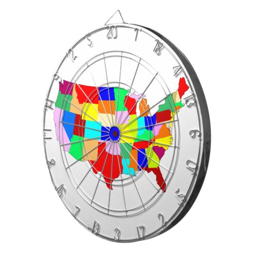 USA Patchwork-Karte Dartscheibe (Vorderseite rechts)