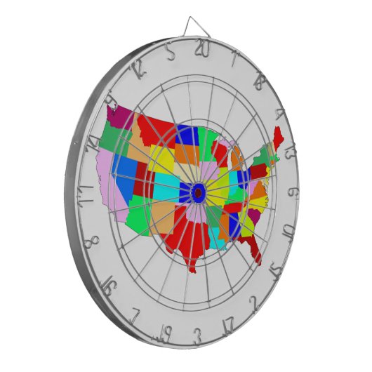 USA Patchwork-Karte Dartscheibe (Vorderseite Links)