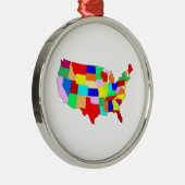 USA Patchwork-Karte Ornament Aus Metall (Rechts)