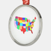USA Patchwork-Karte Ornament Aus Metall (Links)
