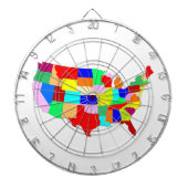 USA Patchwork Map Dartscheibe (vorne)