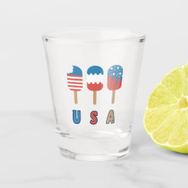 USA Patriot July 4 Independence Day Popcles Schnapsglas