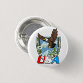 USA Patriot Logo Button (Vorne & Hinten)