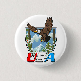 USA Patriot Logo Button