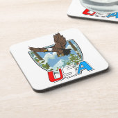 USA Patriot Logo Getränkeuntersetzer (Linke Seite)