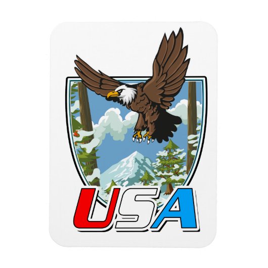 USA Patriot Logo Magnet (Vertikal)