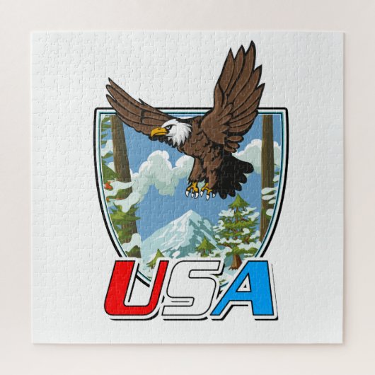 USA Patriot Logo Puzzle (Vertikal)