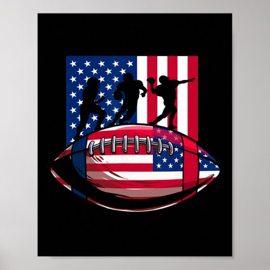 Usa Patriot Oder American Football 4. Juli Ameri Poster (Vorne)