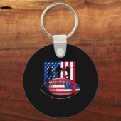 Usa Patriot Oder American Football 4. Juli Ameri Schlüsselanhänger (Vorderseite)