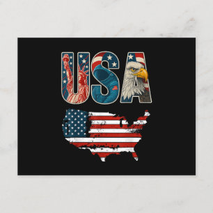 USA Patriotic 4. Juli America Flaggenfreiheit Begleitkarte