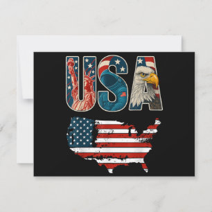 USA Patriotic 4. Juli America Flaggenfreiheit Dankeskarte