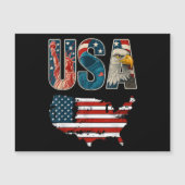 USA Patriotic 4. Juli America Flaggenfreiheit Magnetkarte (Vorderseite)