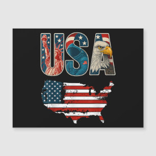 USA Patriotic 4. Juli America Flaggenfreiheit Magnetkarte